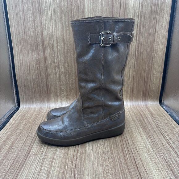 Coach TANESHA Suede Snow After-Ski Wedge Mid-Calf Boot  Size 7 READ - Picture 3 of 12